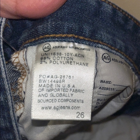 AG ADRIANA GOLDSCHMIED The Erin Blue Denim Distressed Pencil Skirt 26 waist - Picture 13 of 13